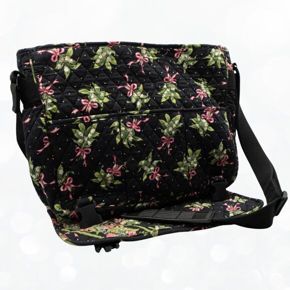 Vera Bradley Laptop Messenger Tote | Retired Vintage Breast Cancer Hope Quilted - Picture 4 of 8